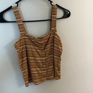 Womens gold cropped tank top size - small